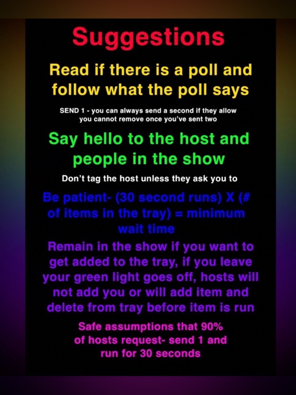 ✨Please Read if participating in my live shows✨ - Picture 3 of 7